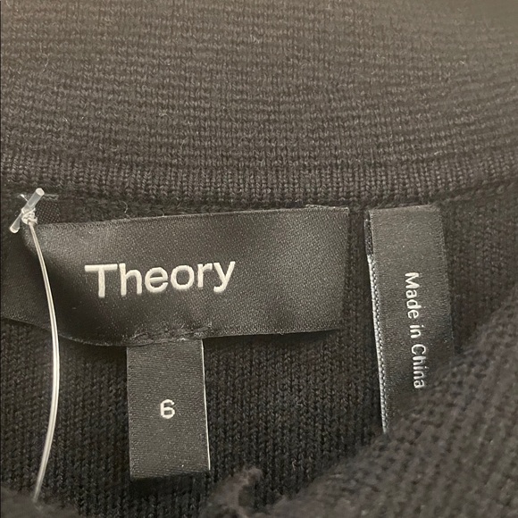 Theory Black Combo Polo Minidress - Picture 2 of 8